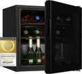 Exquisit WS1-12-GT-030G WS1-12-GT, Drikkevarekøleskabe, Udsøgt vin Køleskab - 030G - 43 l, sort, glasfront, 030G, 43 l
