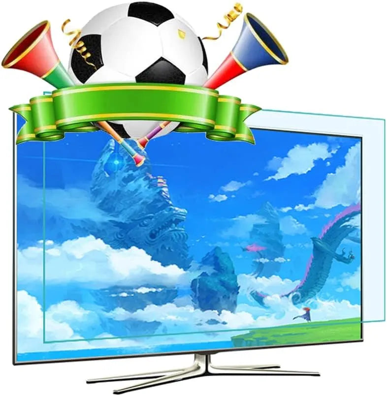 AIZYR 77tommer, Skærmbeskyttelse, 77inch Frosted Anti Glare Film 75- 85 tommer TV skærm Protector Anti Blue Light, Blå, 77inch, 1722x993mm