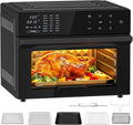 GUIVACI, Airfryere, Varmeovn XXL 30L - varmluftovn med LED-touchscreen, luftcirkulation, 21, Sort, 30L, 1800W, 6 kg, 21 v