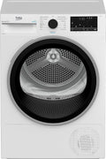 Beko B3T442491, Varmepumpetørretumblere, Varmepumpetørrer 10 kg, SteamCure - dampfunktion, allergisk, Aquawave køletromle, Hvid, 442491 V, 10 kg