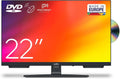 Cello DVB-C/S2/T2 C2224F, Bærbare TV'er, 22 tommer Fuld HD LED-tv med DVD-afspiller, Ikke smart, tredobbelt tuner DVB- C /, Sort