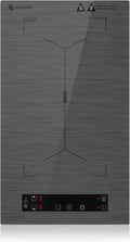 AMZCHEF, Kogeplader, induktionsspole 2 plader, induktionsvarmplade med flexzoner og -stik, 10, Grå, 3300W, 40 x 20 cm, 30 cm, 52 cm