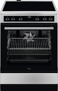 AEG CCB644OCBM, Kogeplader, stående komfur med glas keramik kogetop 60 cm / ristningszone / flerkreds, Sort, 60 cm, 4L, 6L, 33cm