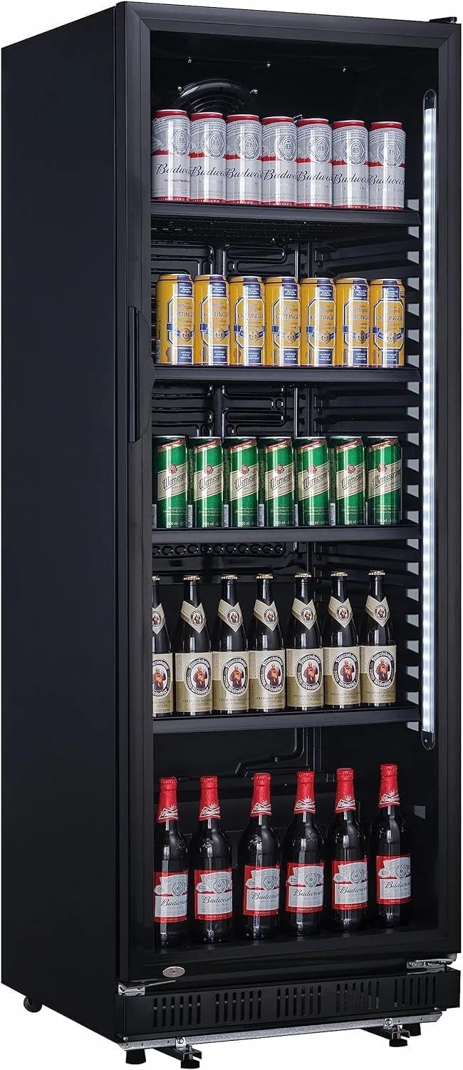A&S Polarny, Drikkevarekøleskabe, A & S Polarny Flaske Køleskab 360 liter drikkekøler med glasdør Lockbar, 5, Sort, 360 l