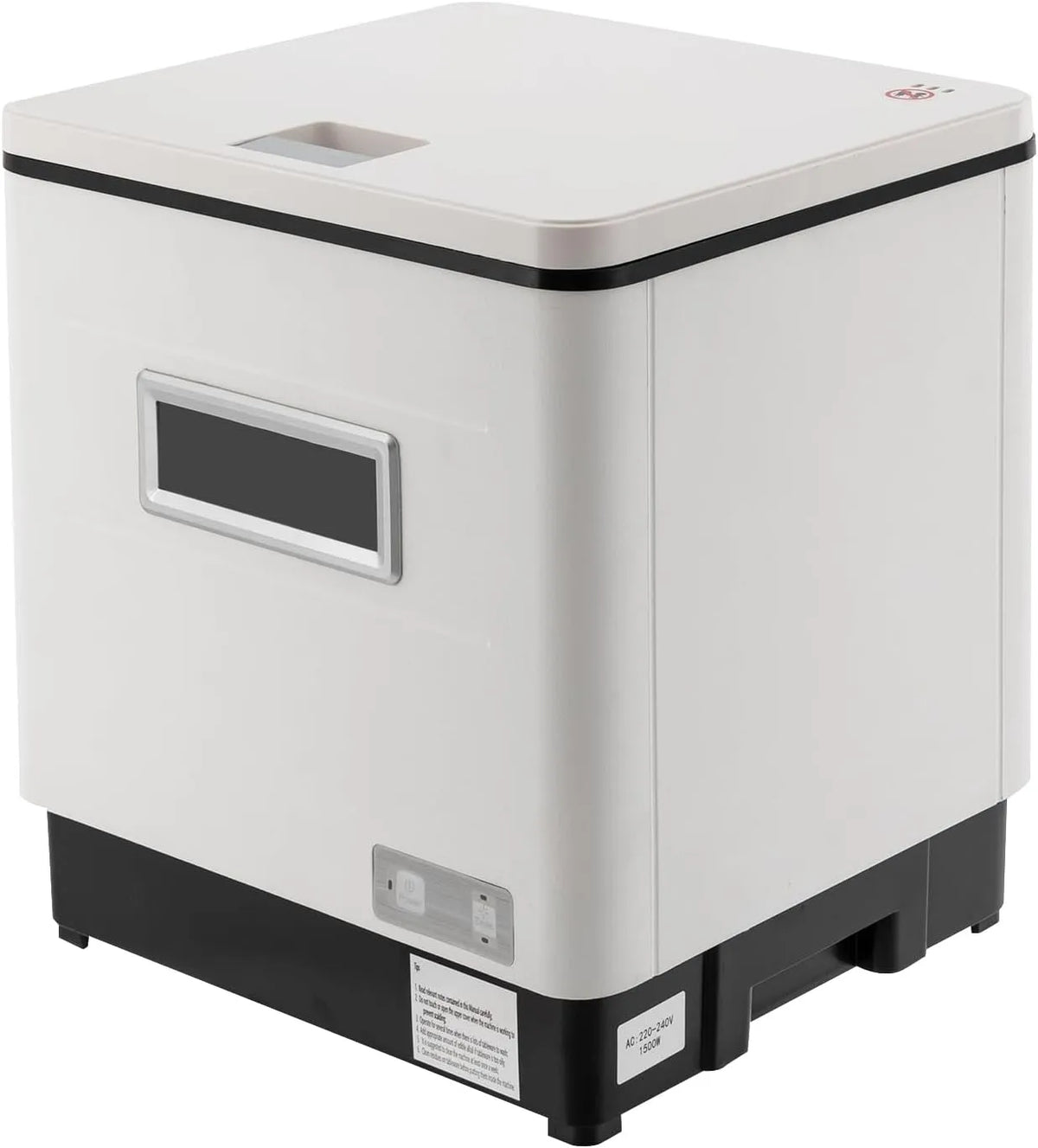 Eieblek AC220-240V AC220, Bordopvaskemaskiner, Rustfrit stål opvaskemaskine, 800W - 240V bordopvaskemaskine, bærbar mini, Sølv, 240V, 800W