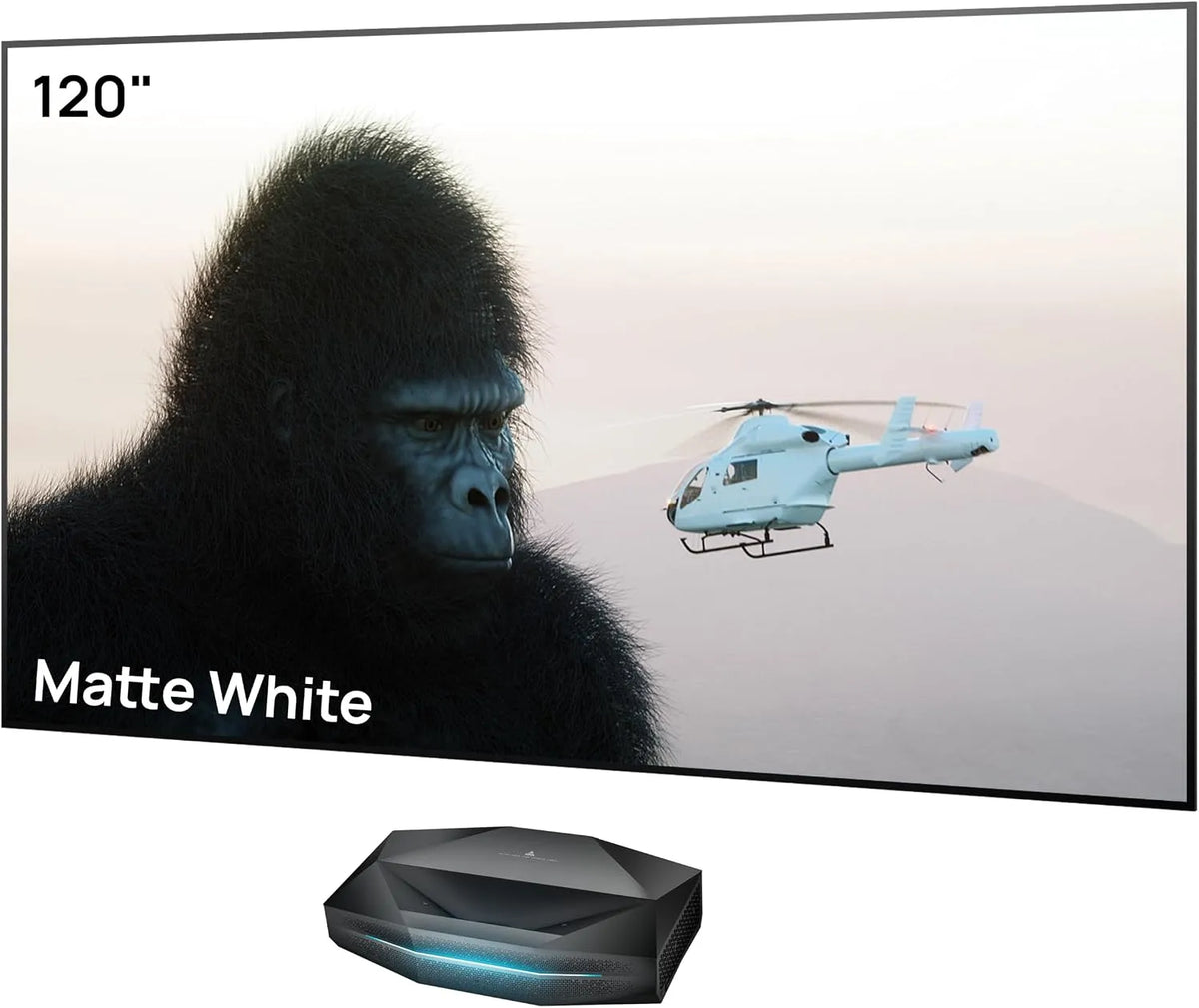 AWOL VISION HDR10, Projektorer, + AFVIRD Aetherion Pro + 120 'Fast projektor skærmsæt - 4K UHD +, Dolby VISION og, Flerfarvet, 120 ', 4K, 2L