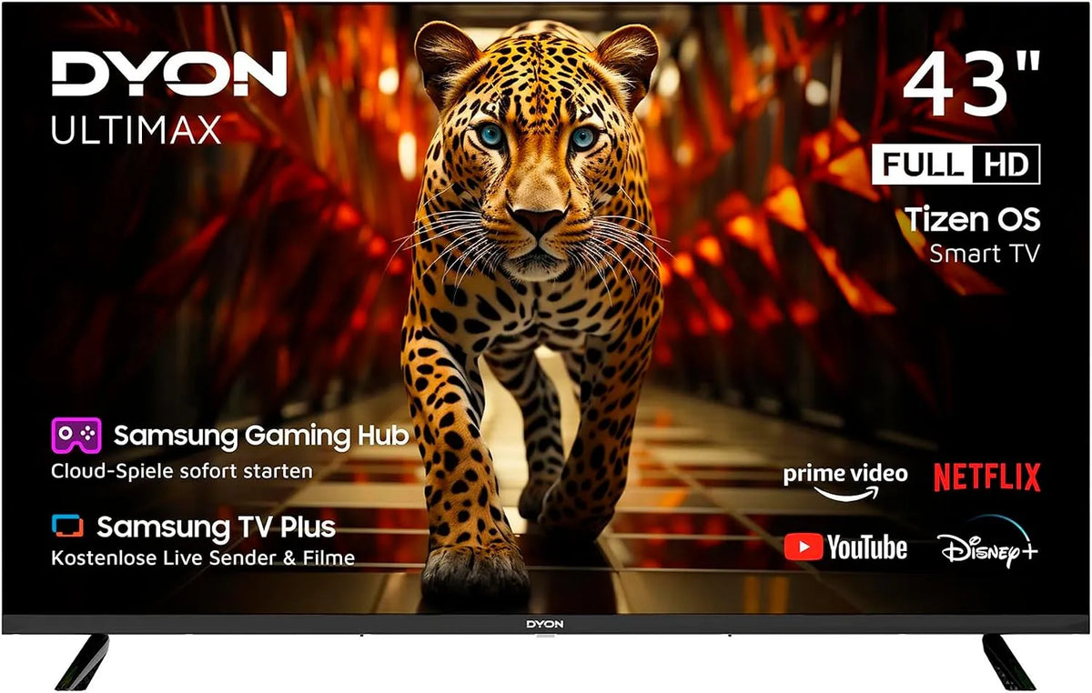 DYON 43F-TI, Bærbare TV'er, ULTIMAX 43F- TI 43 tommer Fuld HD Smart TV, Sort, Full HD, 60 Hz, 3V, 43 '