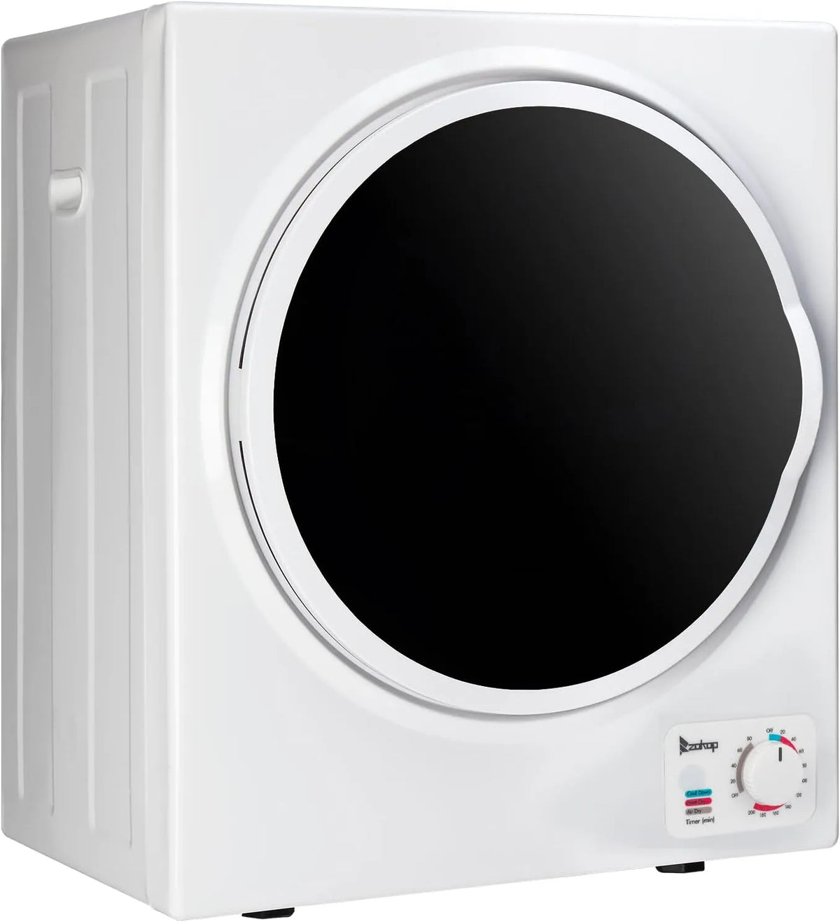 ROVSUN, Aftrækstørretumblere, 2, 5 KG Udstødningslufttørrer tørretumbler Mini tørretumbler Kompaktør Mekanisk, Sølv / hvid, 5 KG, 850W, 900 w