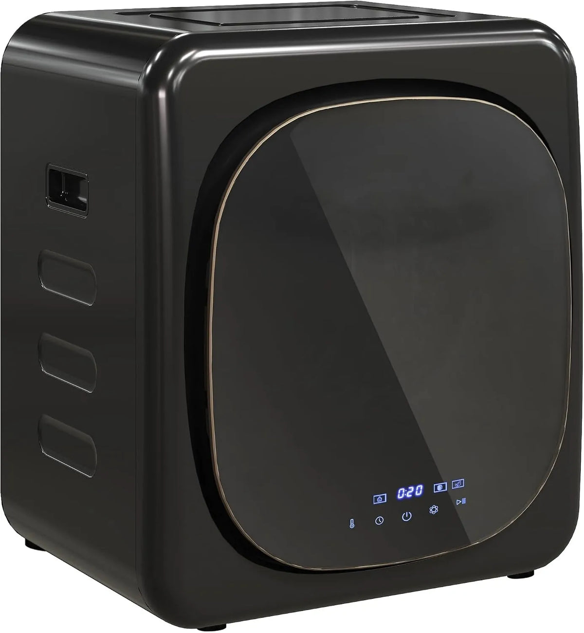 HOMCOM, Aftrækstørretumblere, 5kg Mini tørretumbler med 6 program LED touchscreen 2, 5 kg sort, 5kg, 2, 48L, 44 x 22 cm