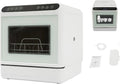 BTGSHYNM, Bordopvaskemaskiner, 6L bordopvaskemaskine, 1100W mini opvaskemaskine, 4 programmer, Hvid, 6L, 1100W, 1.32 g