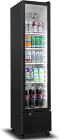 AAOBOSI, Drikkevarekøleskabe, 230L Drikkevarekøleskab med glasdør, Hvid, 230L, 20 cm, 5L