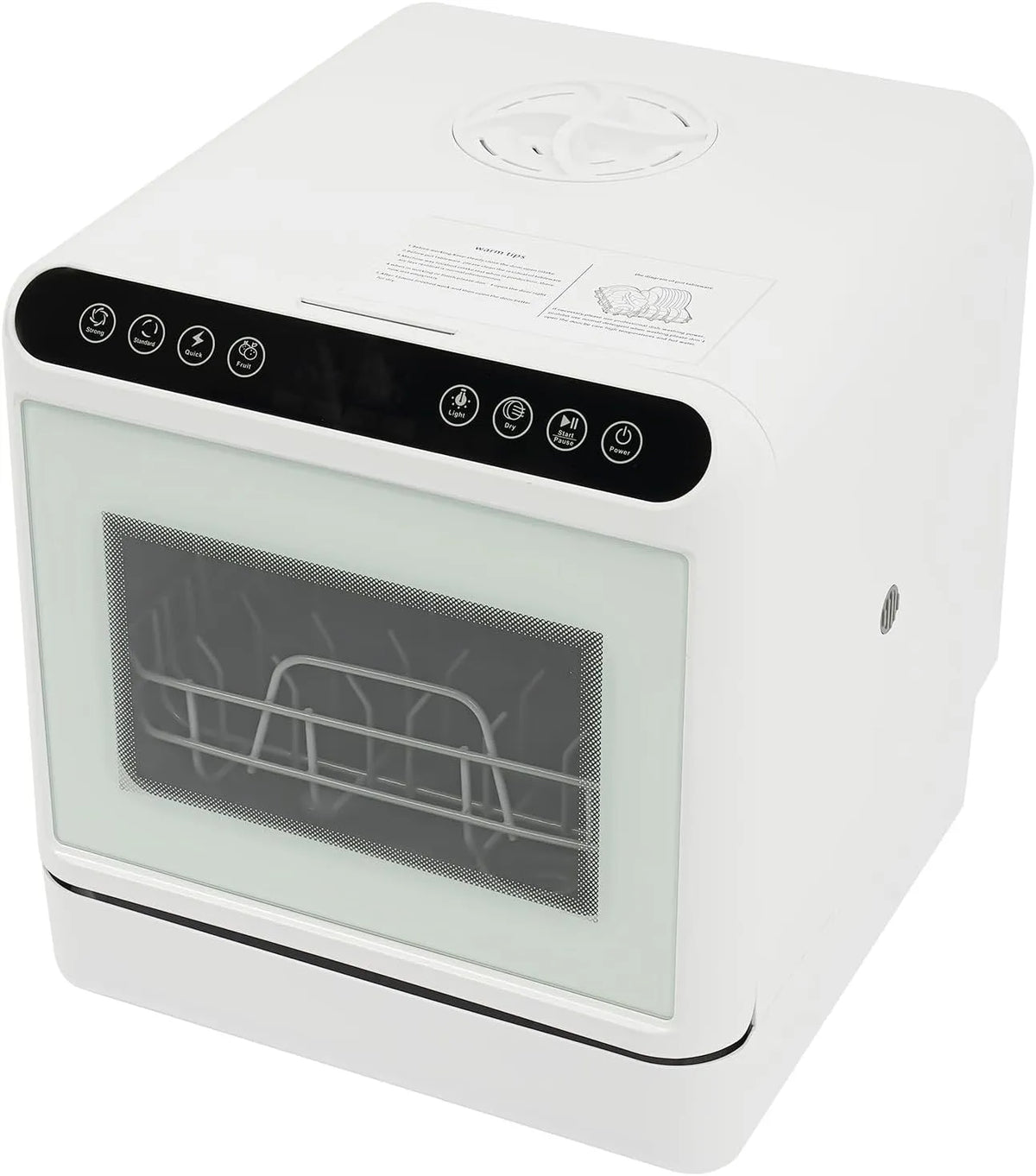 YISSALE, Bordopvaskemaskiner, Mini opvaskemaskine uden forbindelse, Mobile bordopvaskemaskine med 6L vandtank, Hvid, 6L, 41 × 46 × 46 cm, 22 cm